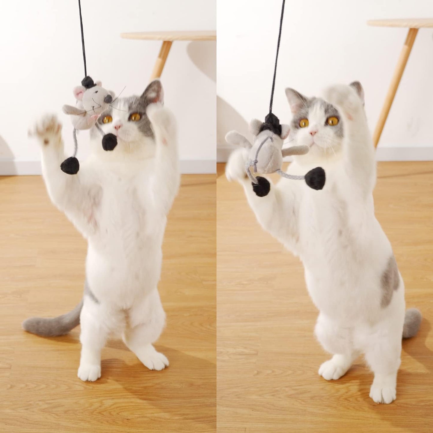 Cat Wand Toy Cute Mouse Interactive Indoor Toy